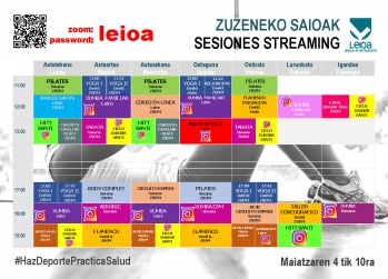 sesiones 4-10 mayo / maiatzak 4-10 saioak